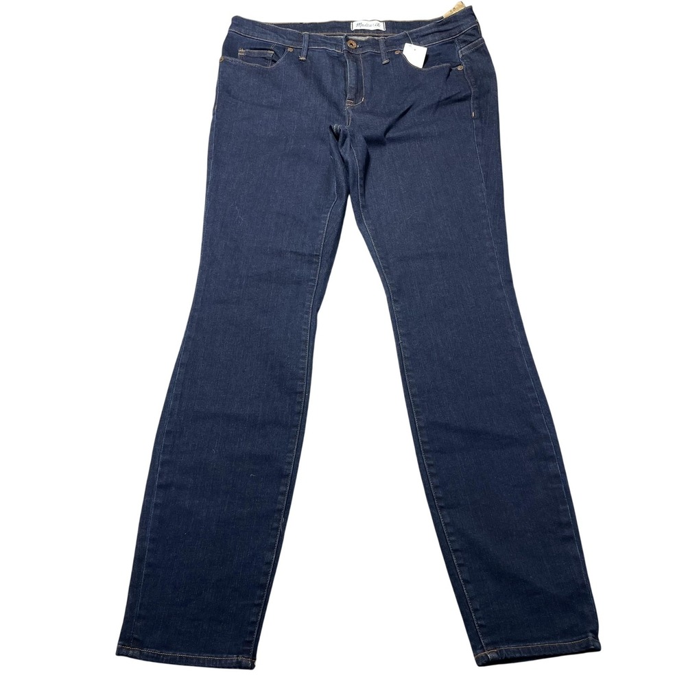 Madewell Skinny Skinny Jeans Women 32x32 Blue Dark Wash Extra Slim Stretch Denim
